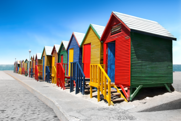 Colourful Beach huts